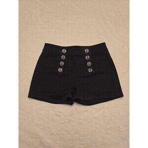 Express Sailor High-waistedShorts for Women Size 4 Black Nautical